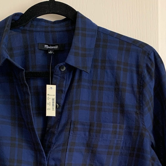 Madewell Wrap-Front Plaid Shirt - Picture 5 of 8